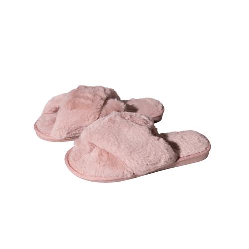 Home Slipper / Cross Strap / Dusty Pink