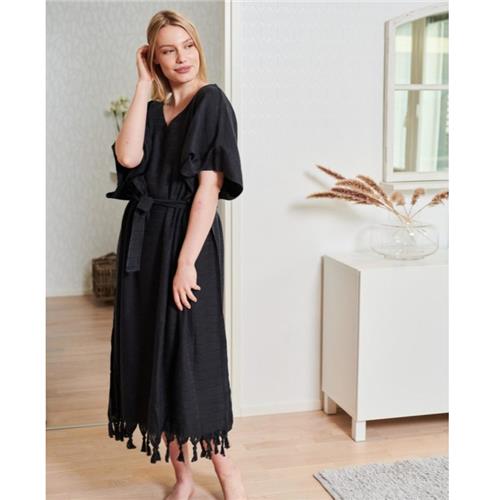 Bamboo Kaftans / Black / Free Size