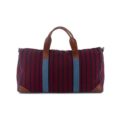 Pinstripe Boston Borsone Medium Red