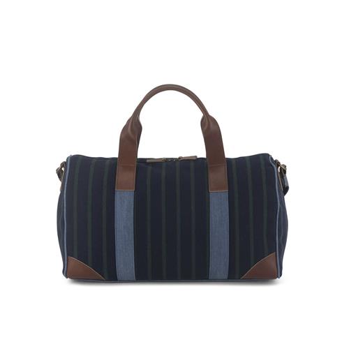 Pinstripe Boston Borsone Medium Green