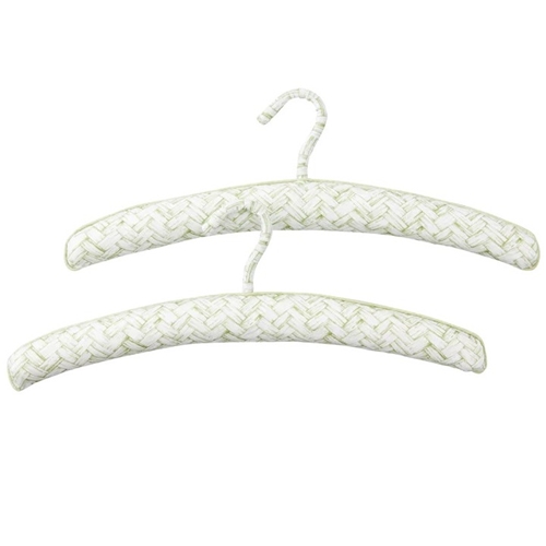 Two Hanger Set Basket Weave Green