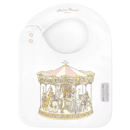 Atelier Choux Large Bib / Carousel Pink